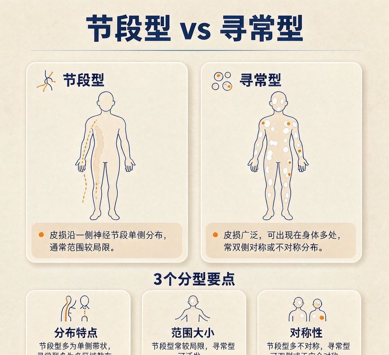 长沙节段型白癜风怎么处理？3个就医与日常要点就医示意