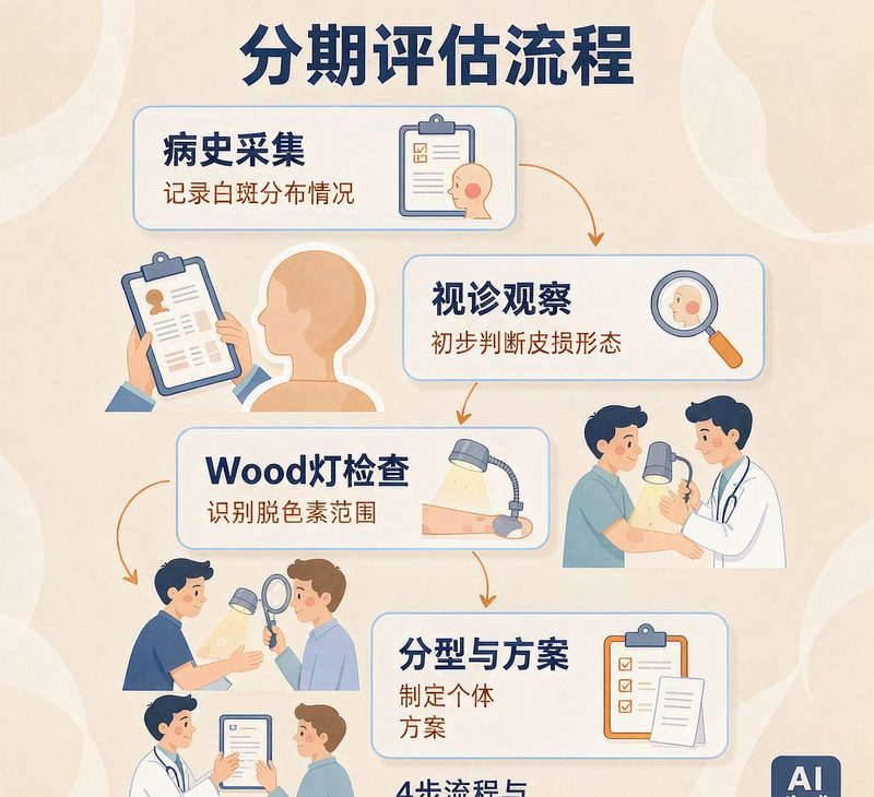 长沙单侧型白癜风怎么处理？3个就医与日常要点就医示意
