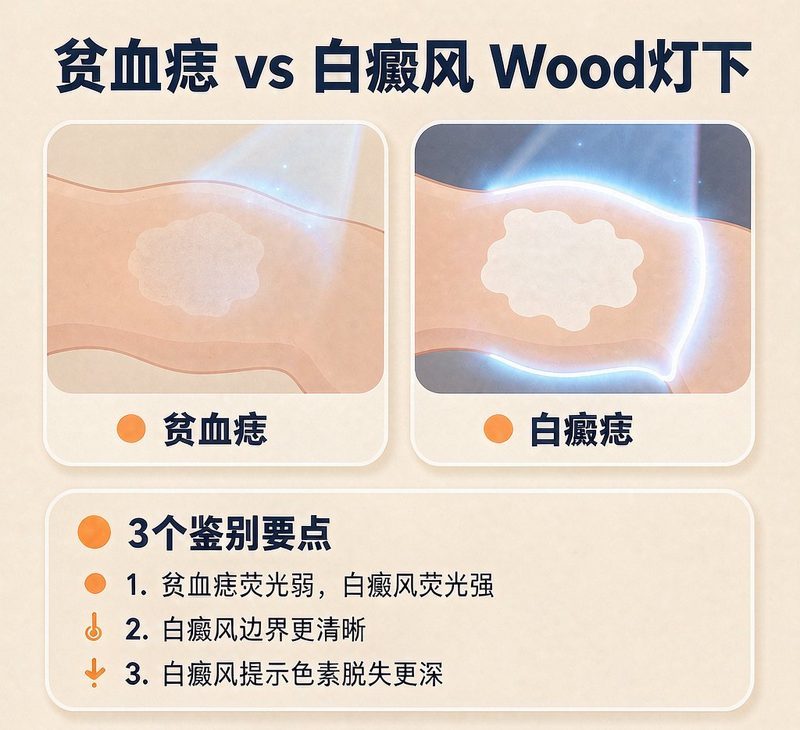 长沙多边型白癜风怎么处理？3个就医与日常要点就医示意