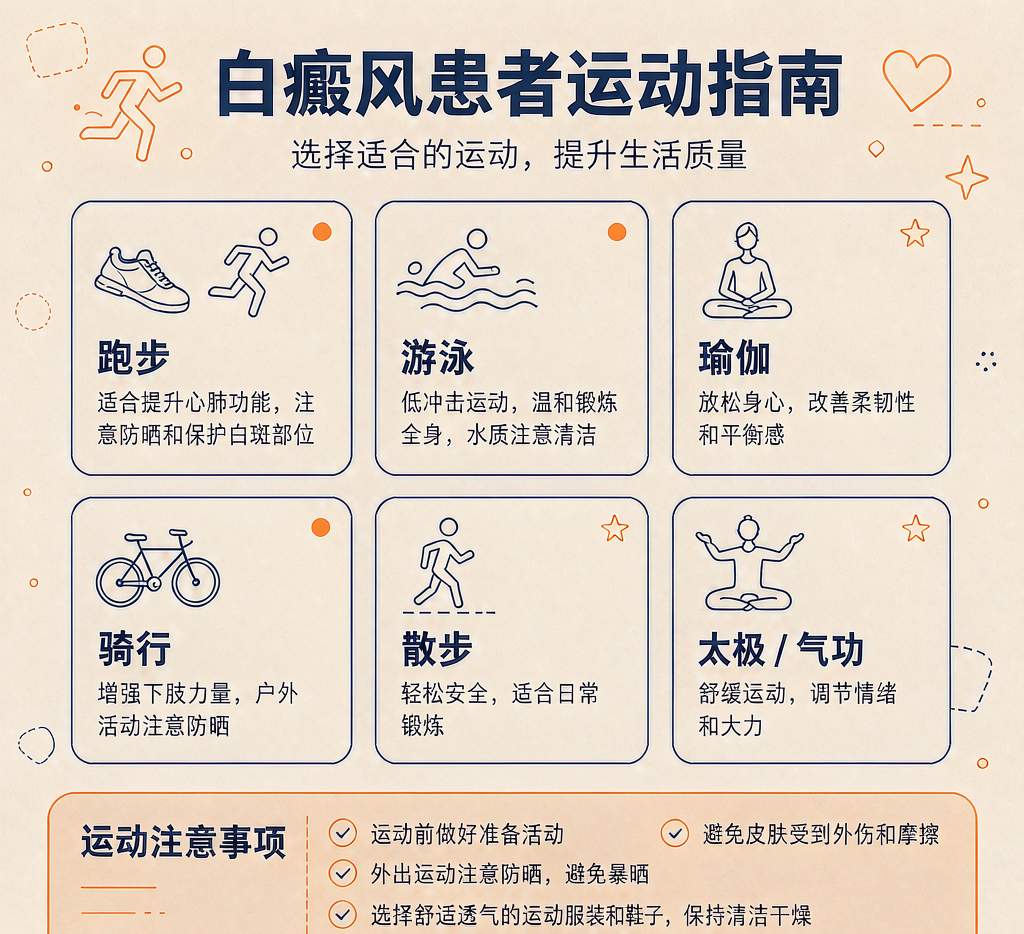 白癜风患者正念呼吸规律作息情绪记录调节图